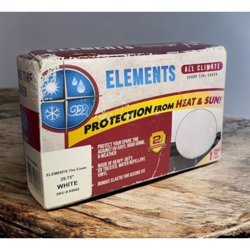 Elements All Climate White Spare Tire Cover 29.75"
